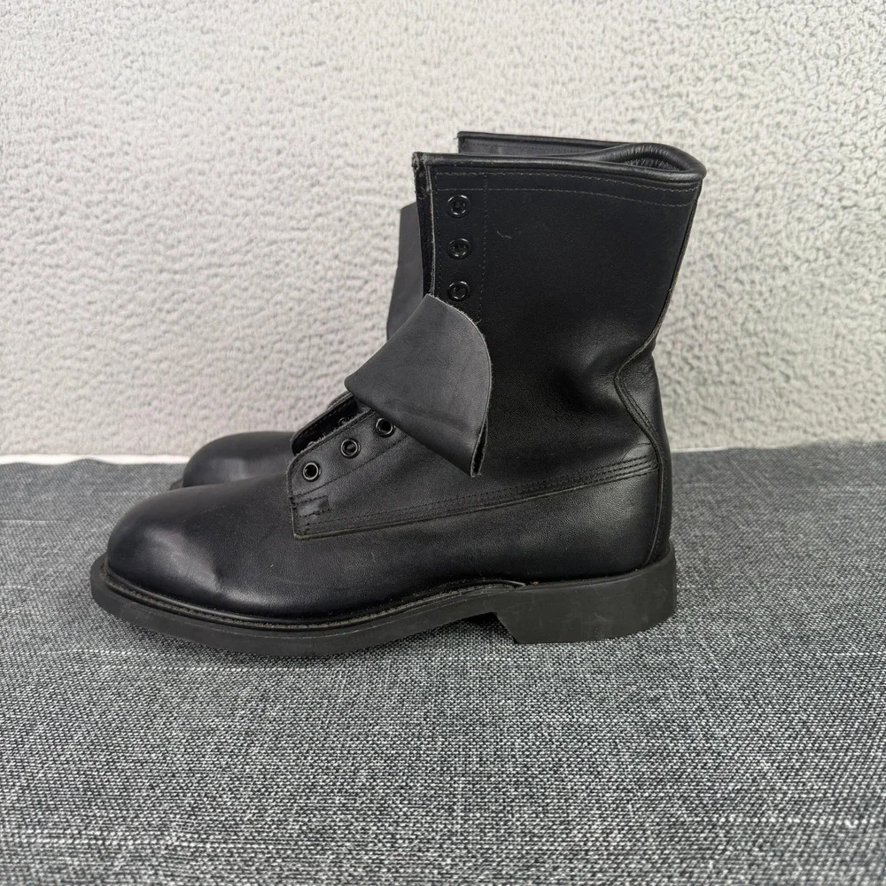 Wolverine Combat Boots Mens 6.5 R Black‎ Leather Military Safety Toe 1992 USA